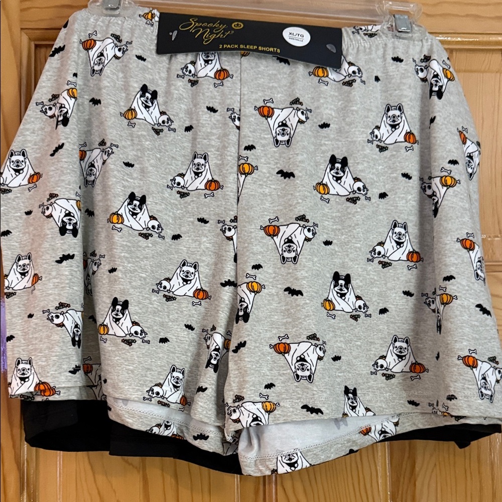 Simply Vera Gray Halloween Pajama Shorts